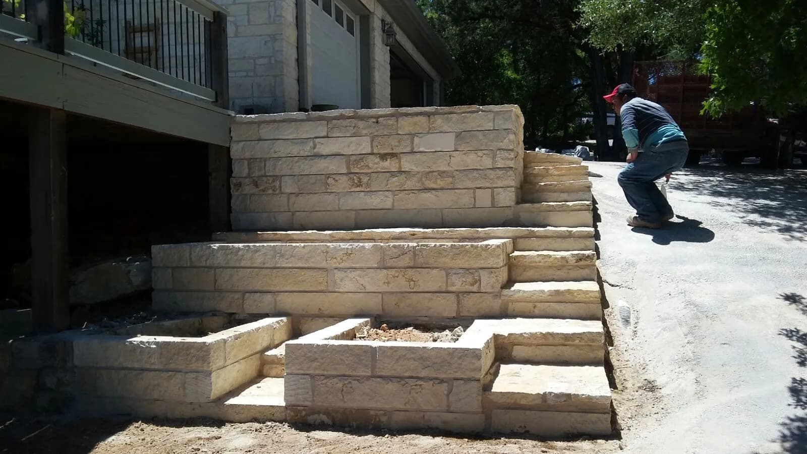 Masonry Services crews working in Grand Prairie, TX